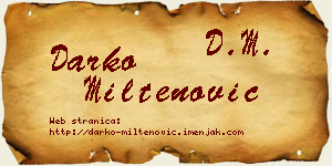 Darko Miltenović vizit kartica